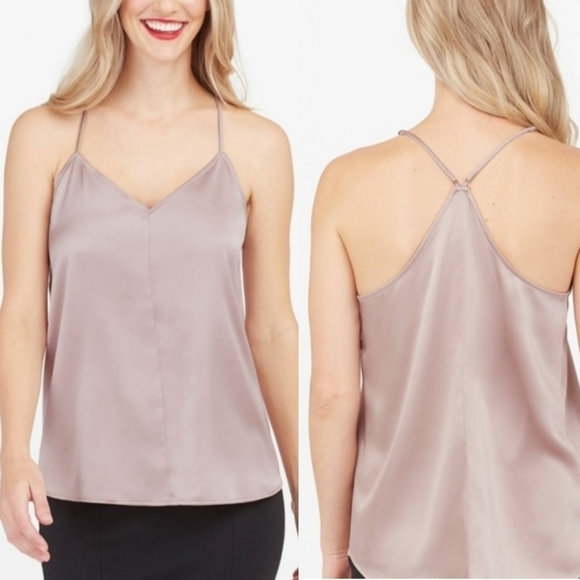 SPANX Tops - NWT SPANX Satin V-Neck Racerback Cami $68